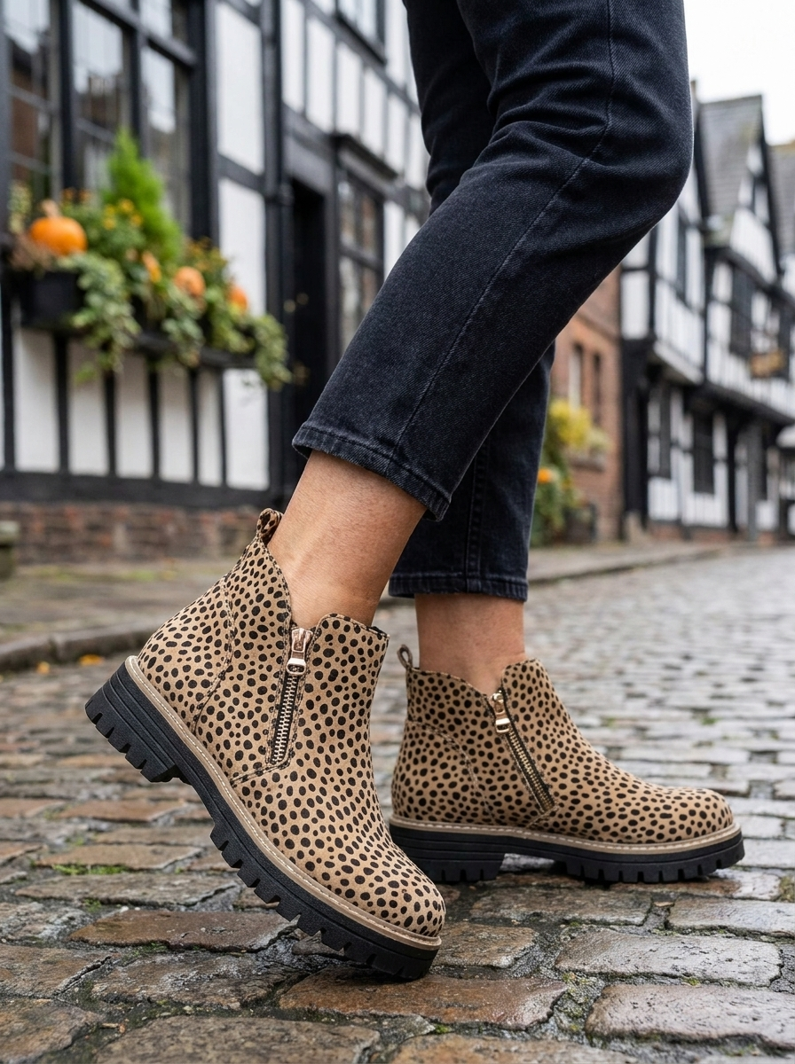 Womens Minimalist Supportive Ankle Boots Leather 2