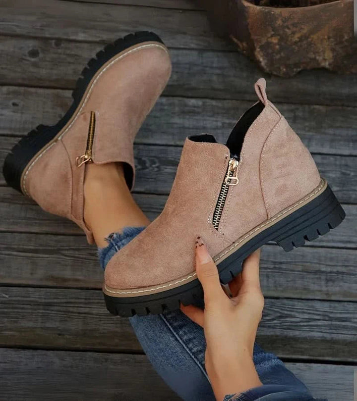 Womens Minimalist Supportive Ankle Boots Leather 6