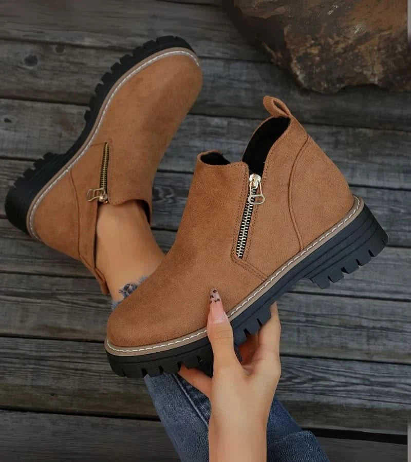 Womens Minimalist Supportive Ankle Boots Leather 7