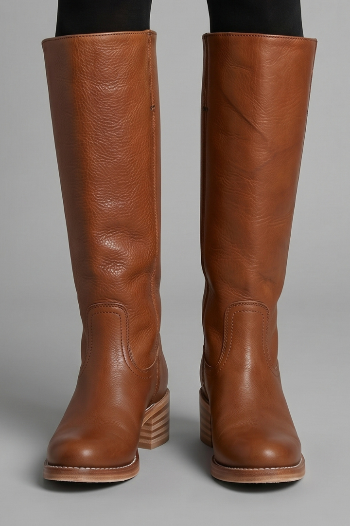 Womens Orthopaedic Pull-On Mid Calf Boots Leather 10