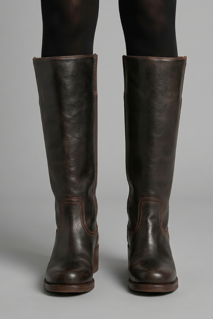 Womens Orthopaedic Pull-On Mid Calf Boots Leather 7