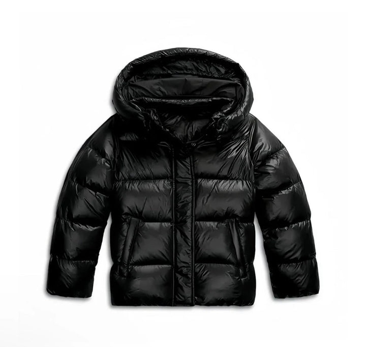 Womens Quilted Hooded Puffer Jacket Lightweight Glossy 6