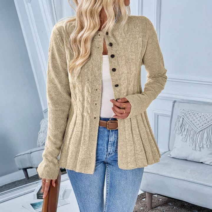 Womens Ribbed Button-Front Cardigan Sweater Cotton 2