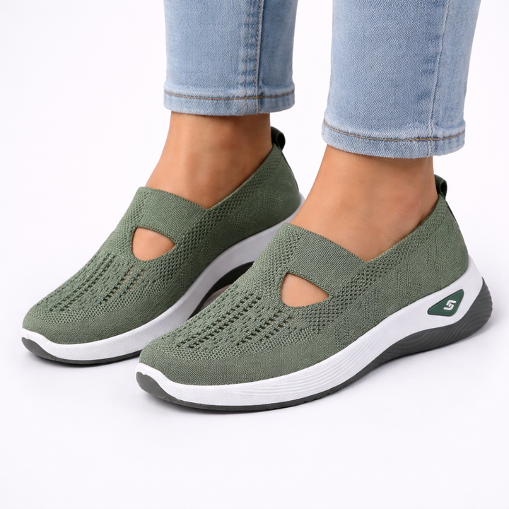 Womens Slip-On Orthopedic Comfort Shoes Breathable Knit 0