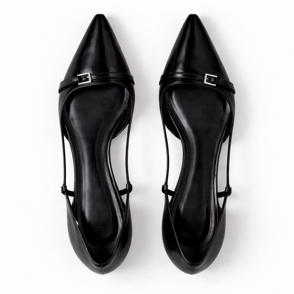 Aveline Patent Kitten Heels – Women's Pointed Toe Slingback Shoes