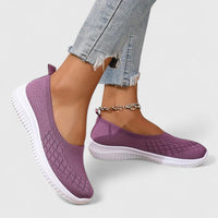 Winnifred | Women's Slip-On Orthopedic Flats with Knit Diamond Texture