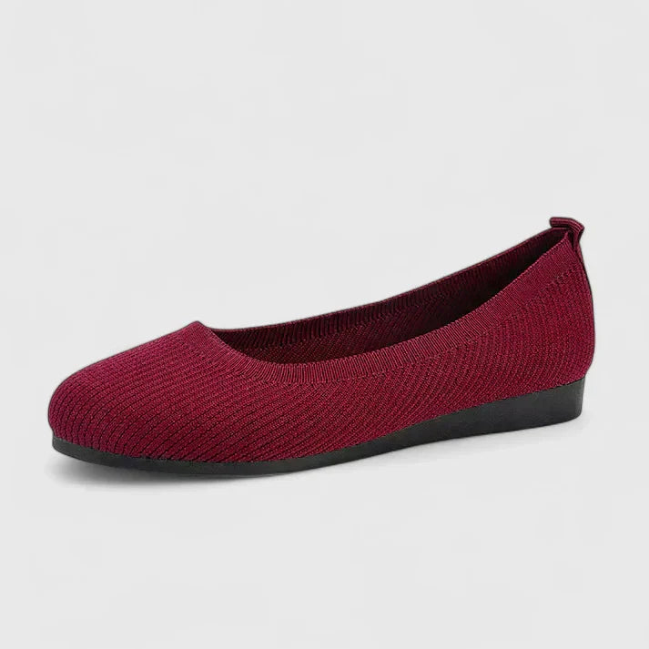 Adalynn | Women's Round Toe Orthopedic Flats with Knit Mesh Detail