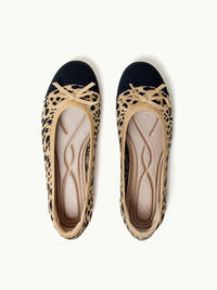 Ottavia | Women's Round Toe Orthopedic Flats with Bow Tie Detail
