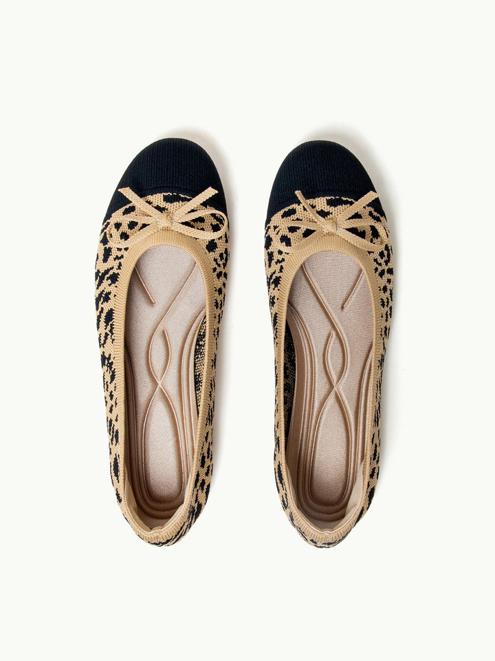 Ottavia | Women's Round Toe Orthopedic Flats with Bow Tie Detail