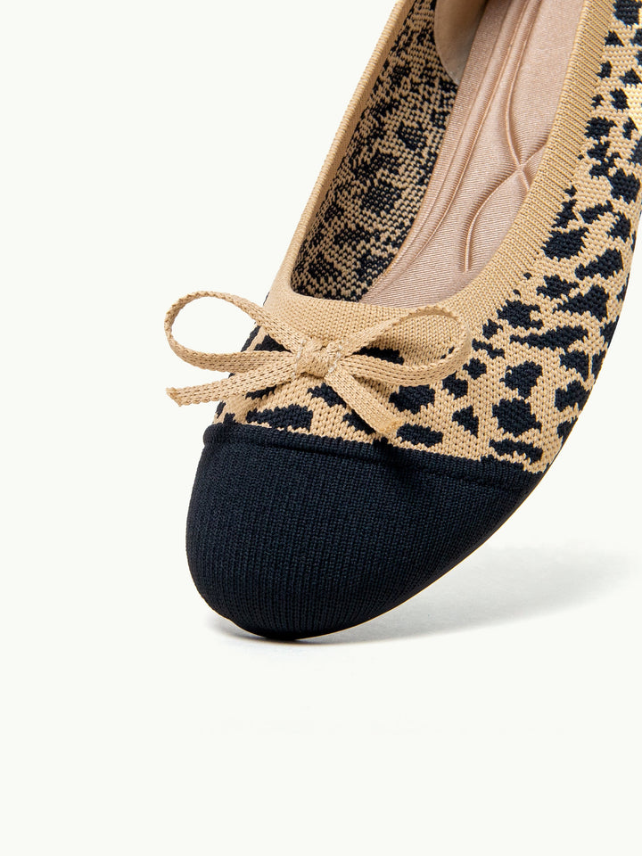 Ottavia | Women's Round Toe Orthopedic Flats with Bow Tie Detail