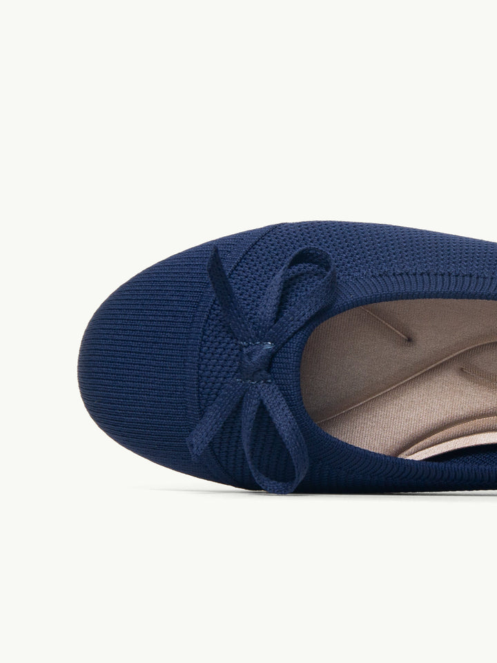 Ottavia | Women's Round Toe Orthopedic Flats with Bow Tie Detail
