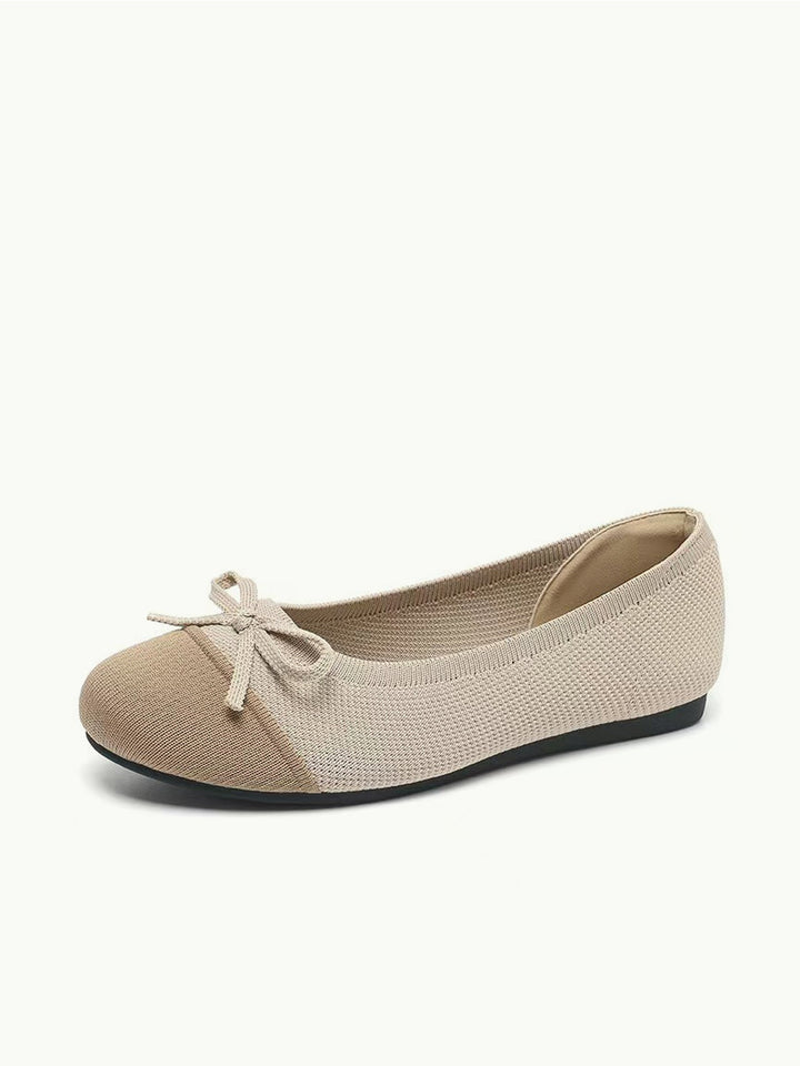 Ottavia | Women's Round Toe Orthopedic Flats with Bow Tie Detail