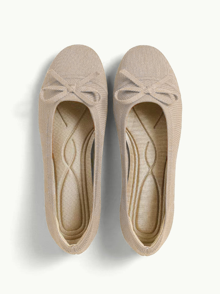 Ottavia | Women's Round Toe Orthopedic Flats with Bow Tie Detail