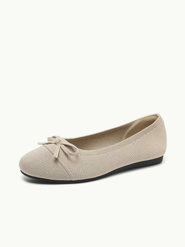 Ottavia | Women's Round Toe Orthopedic Flats with Bow Tie Detail