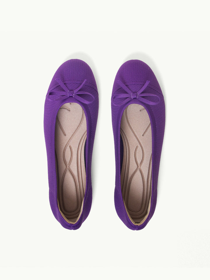 Ottavia | Women's Round Toe Orthopedic Flats with Bow Tie Detail