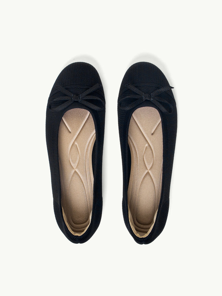 Ottavia | Women's Round Toe Orthopedic Flats with Bow Tie Detail