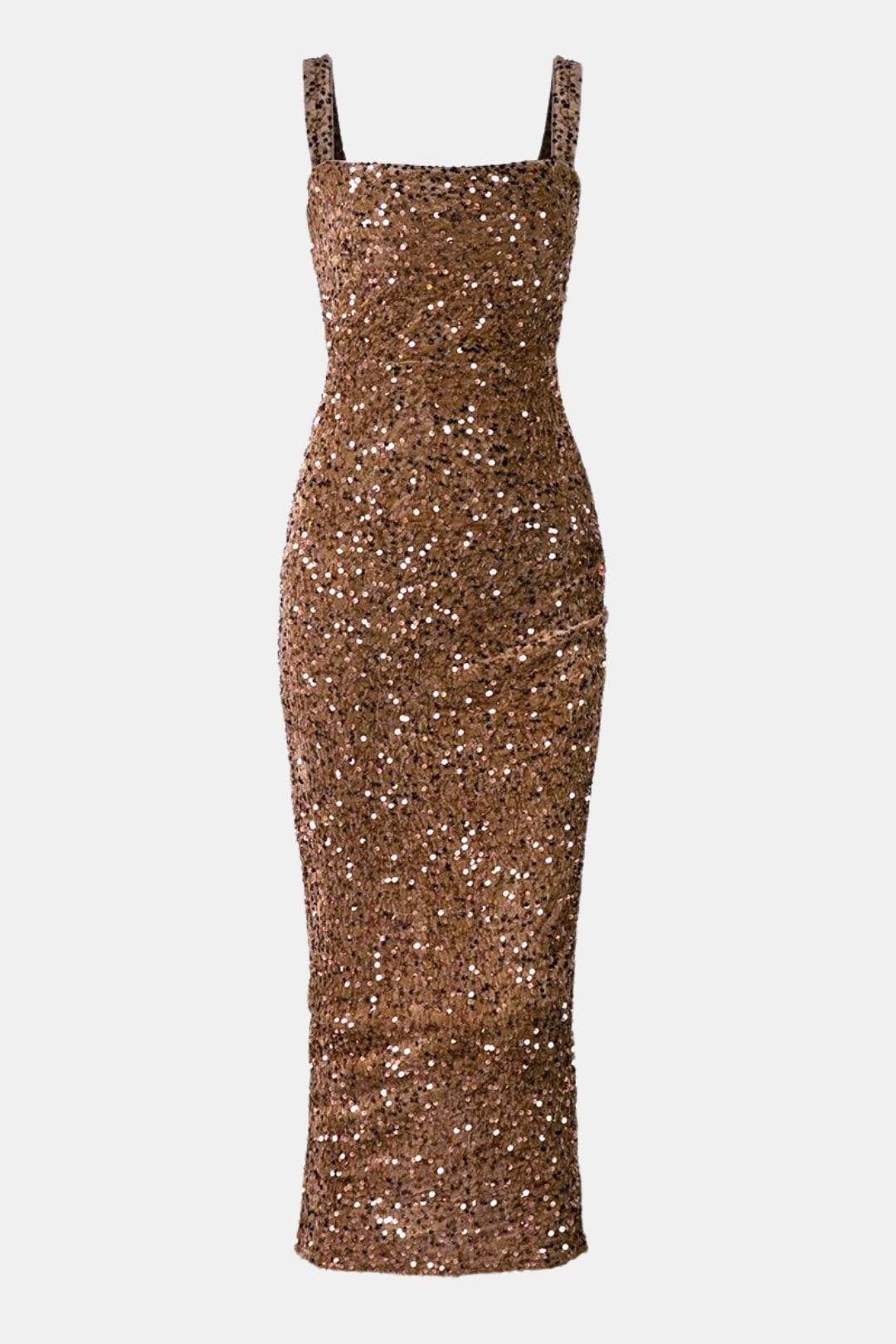 Marguerite | Women's Sequin Square Neck Wedding Guest Dress Bodycon