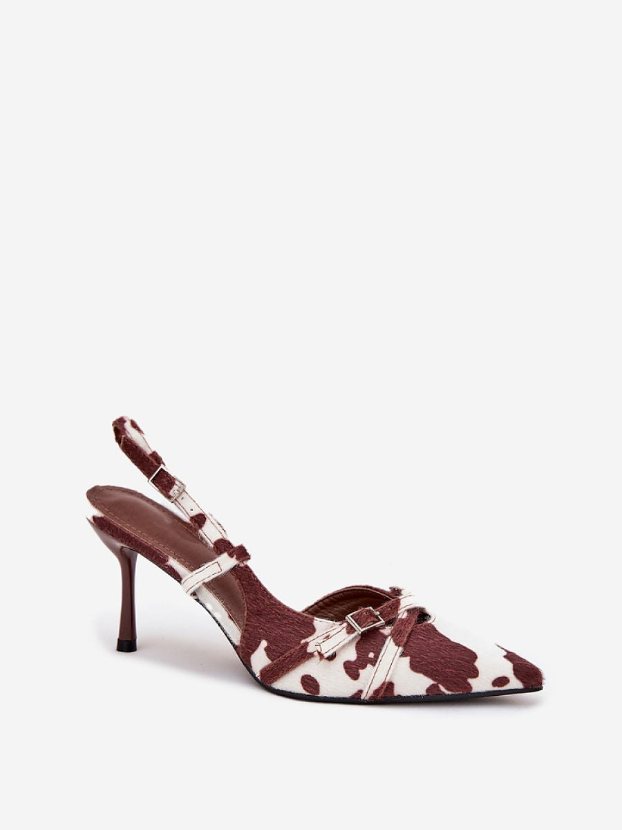 Verona Crossover Kitten Heels – Women's Pointed Toe Buckle Strap Shoes