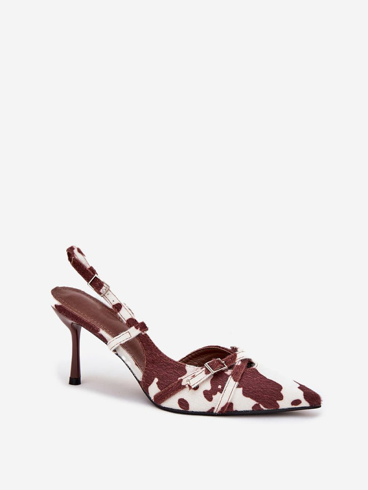 Verona Crossover Kitten Heels – Women's Pointed Toe Buckle Strap Shoes