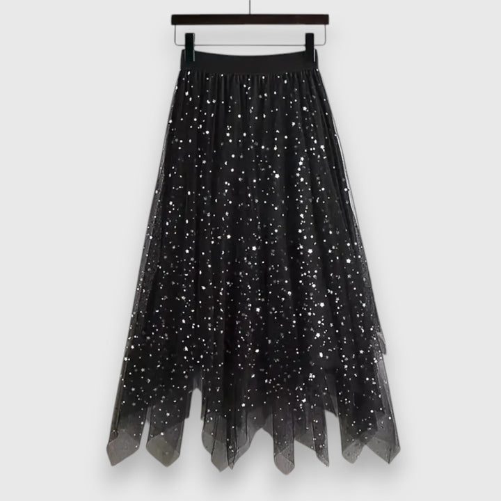 Seraphine | Women's Sequin Tulle Handkerchief Skirt