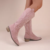 Perdita | Women's Chic Cowboy Knee High Boots – Stylish Pointed Toe Design