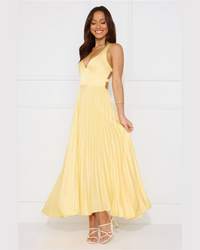 Harlow | Women's V Neck Wedding Guest Dress with Side Cutout