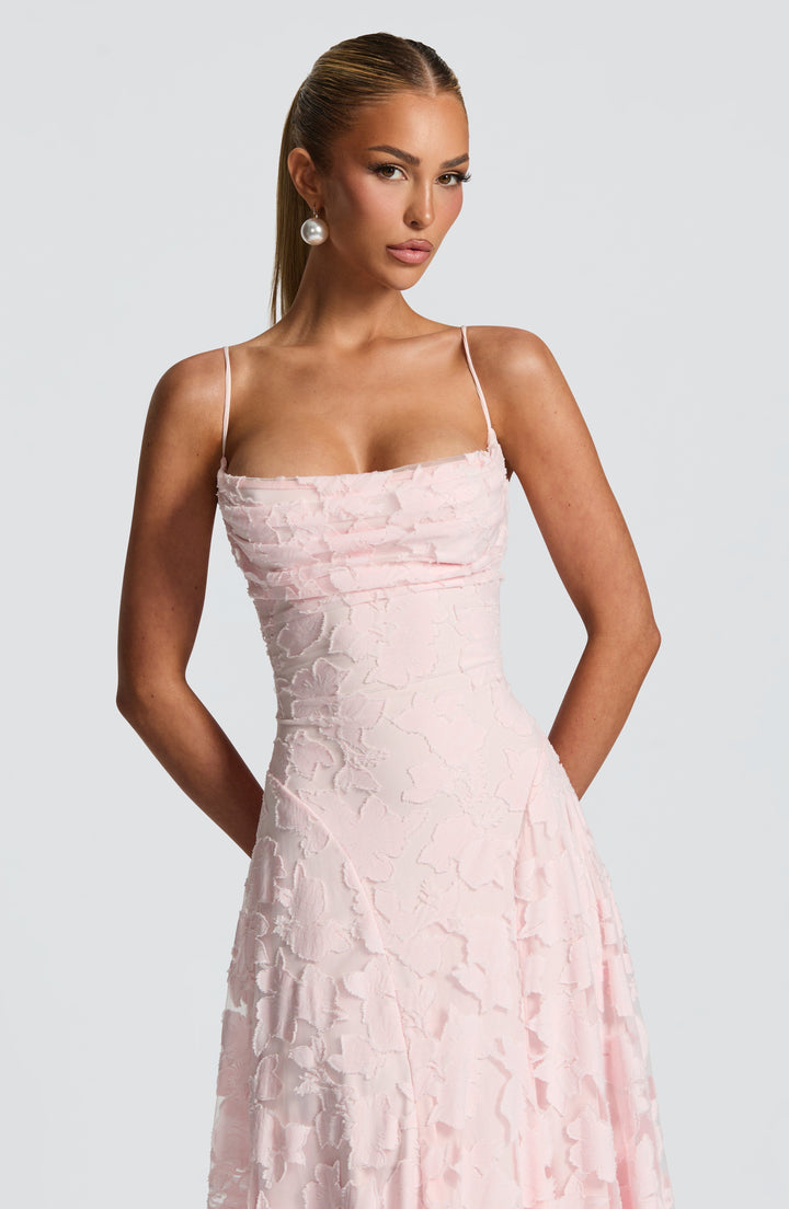 Genevieve | Women's Floral Lace Wedding Guest Dress with Full Skirt