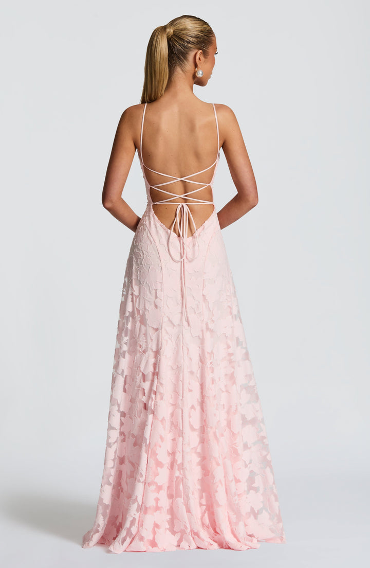 Genevieve | Women's Floral Lace Wedding Guest Dress with Full Skirt