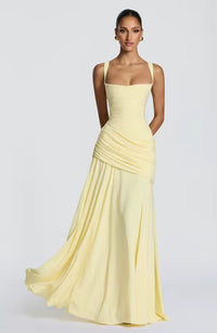 Isabella | Women's Square Neck Wedding Guest Dress with Ruched Detail