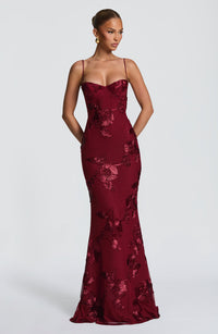 Odessa | Women's Floral Applique Wedding Guest Dress Bustier