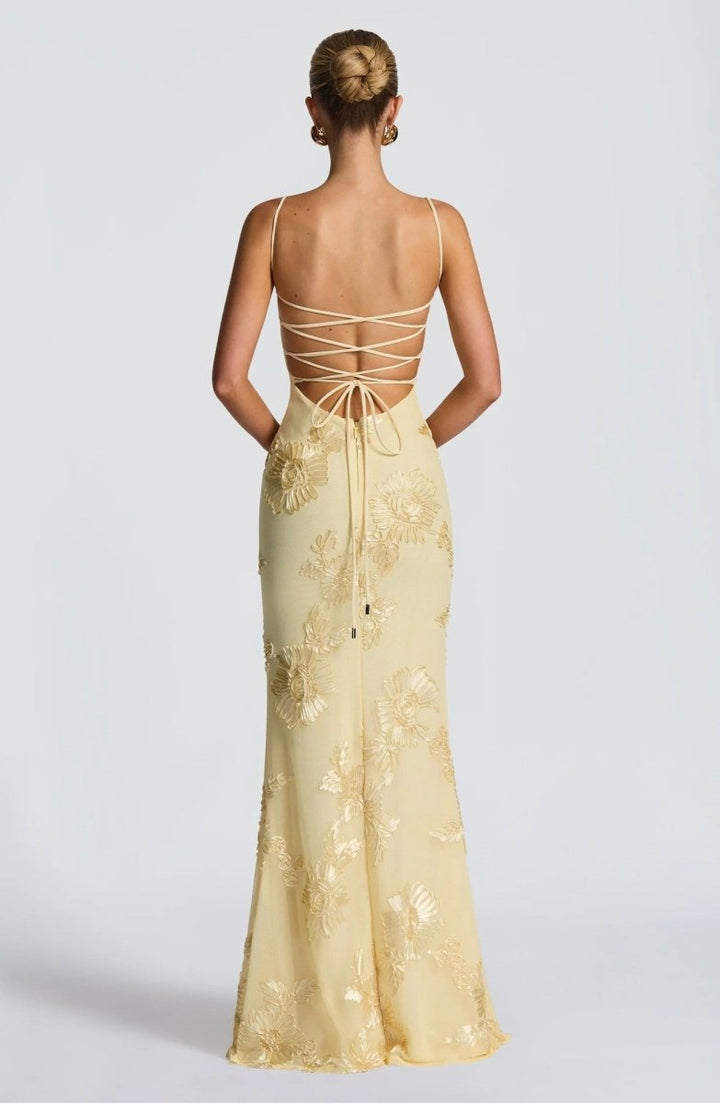 Odessa | Women's Floral Applique Wedding Guest Dress Bustier