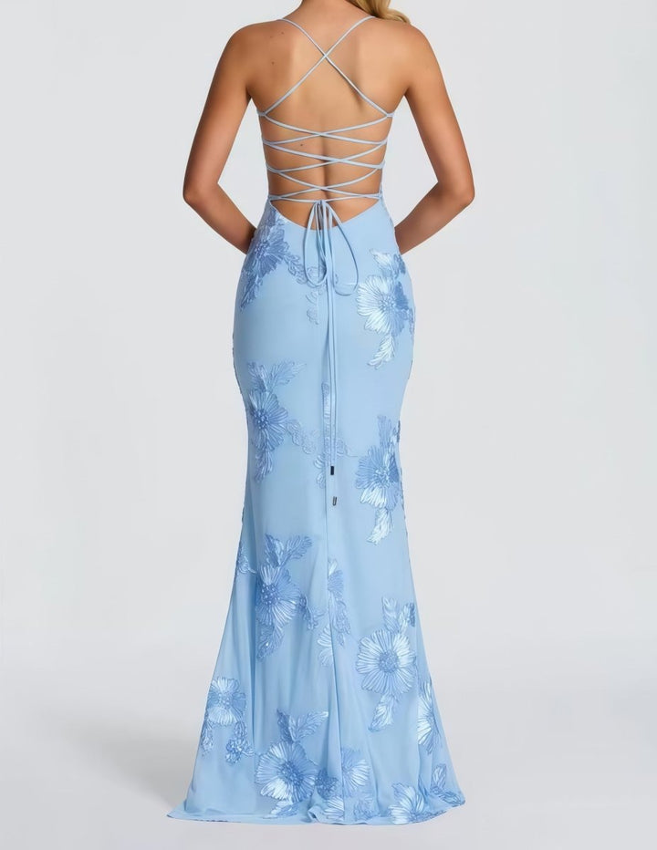 Odessa | Women's Floral Applique Wedding Guest Dress Bustier