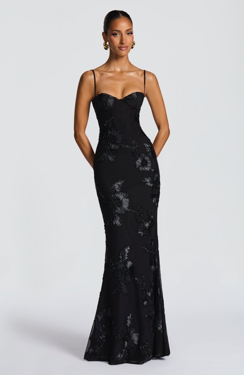 Odessa | Women's Floral Applique Wedding Guest Dress Bustier