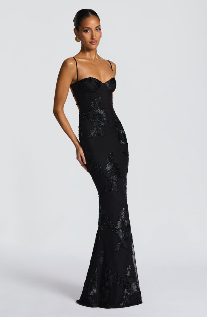 Odessa | Women's Floral Applique Wedding Guest Dress Bustier
