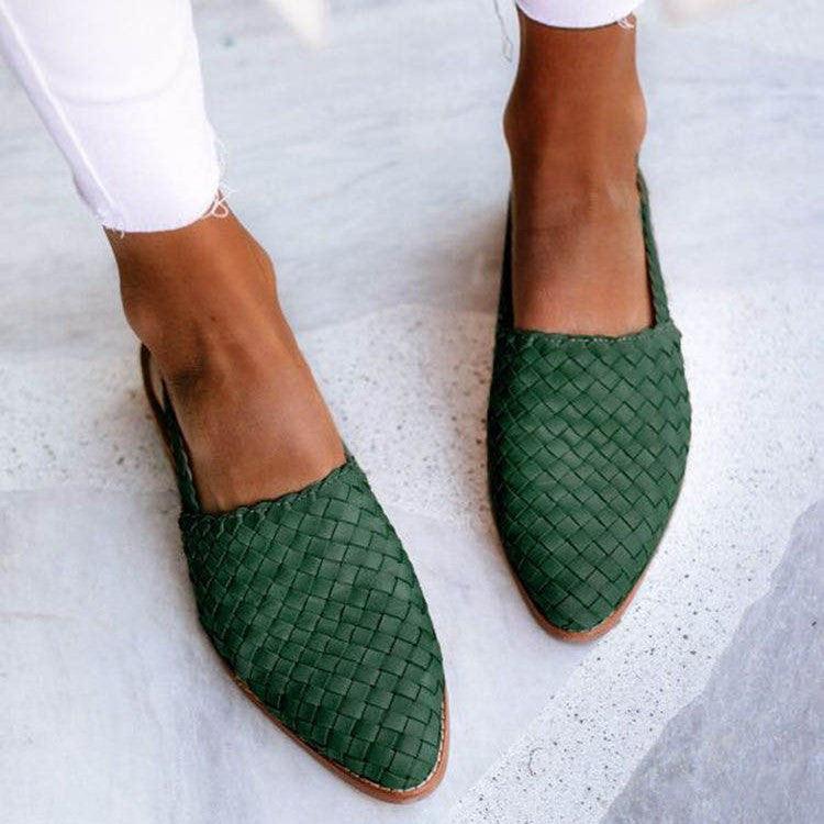 Havana | Woven Leather Slingback Flats