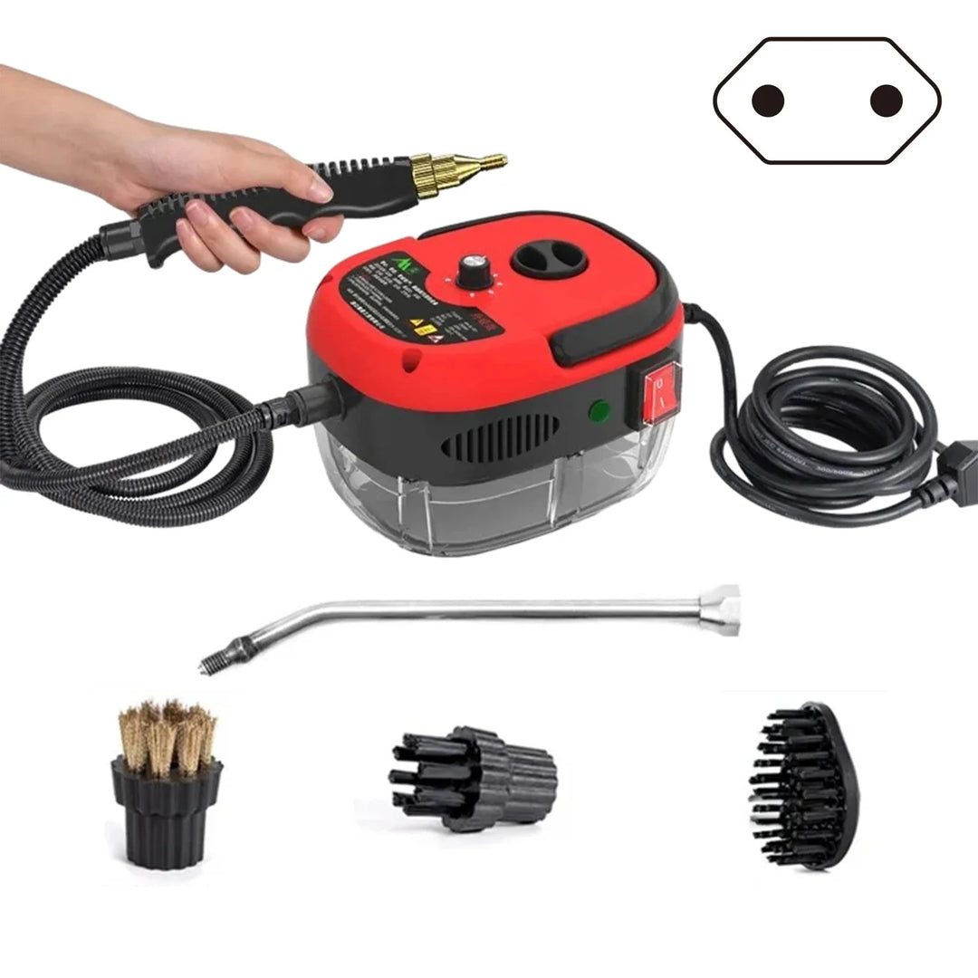 2500W High-Pressure Steam Cleaner – 6 Steam Settings for Kitchen, Range Hood &amp; Air Conditioner – Chemical-Free Cleaning, Red or White
