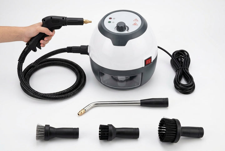 2500W High-Pressure Steam Cleaner – 6 Steam Settings for Kitchen, Range Hood &amp; Air Conditioner – Chemical-Free Cleaning, Red or White