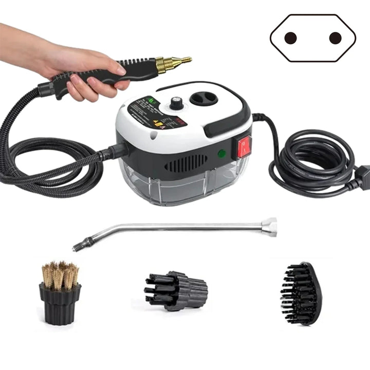 2500W High-Pressure Steam Cleaner – 6 Steam Settings for Kitchen, Range Hood &amp; Air Conditioner – Chemical-Free Cleaning, Red or White