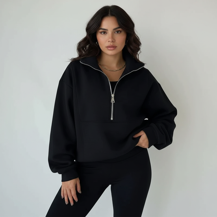 Fabienne | Women's Tracksuit – Half-Zip Sweater & Trousers Two-Piece Set