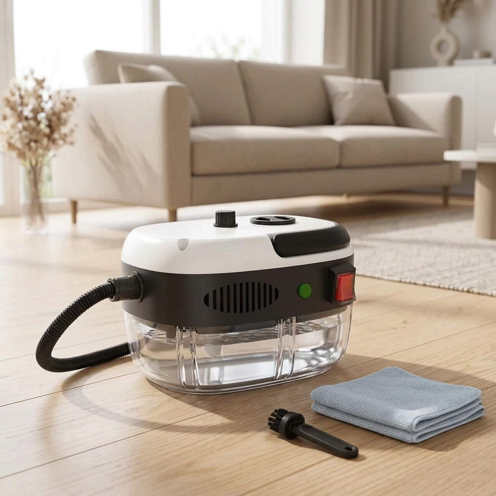 2500W High-Pressure Steam Cleaner – 6 Steam Settings for Kitchen, Range Hood &amp; Air Conditioner – Chemical-Free Cleaning, Red or White
