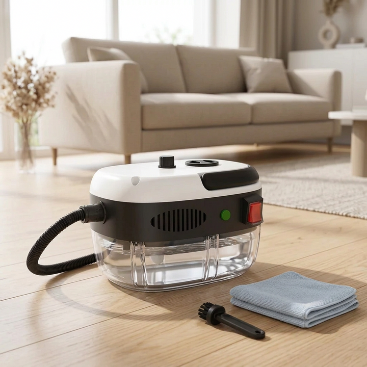 2500W High-Pressure Steam Cleaner – 6 Steam Settings for Kitchen, Range Hood &amp; Air Conditioner – Chemical-Free Cleaning, Red or White