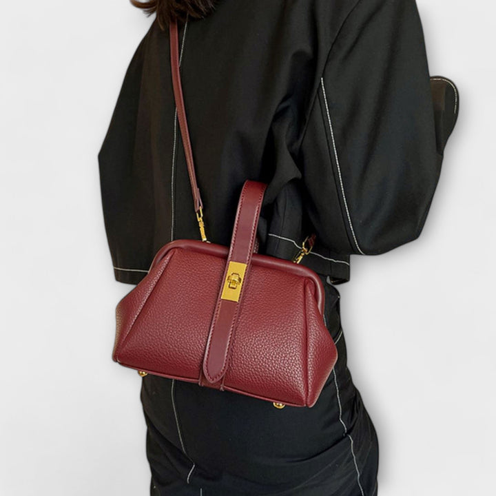 Ophelia | Women's Bag Leather Structured Turn Lock Handbag