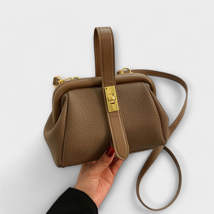 Ophelia | Women's Bag Leather Structured Turn Lock Handbag