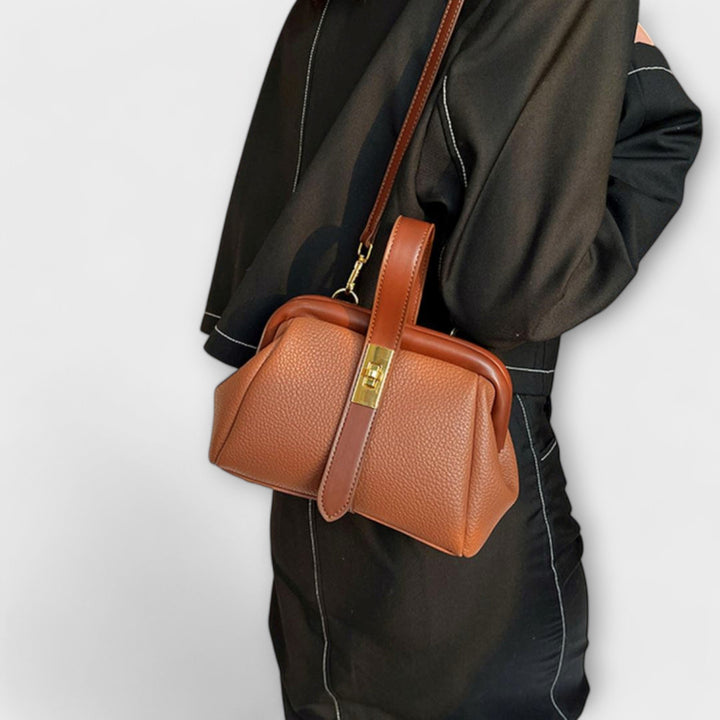 Ophelia | Women's Bag Leather Structured Turn Lock Handbag