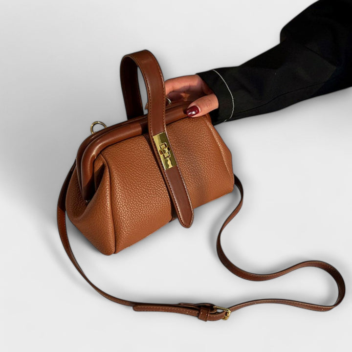 Ophelia | Women's Bag Leather Structured Turn Lock Handbag