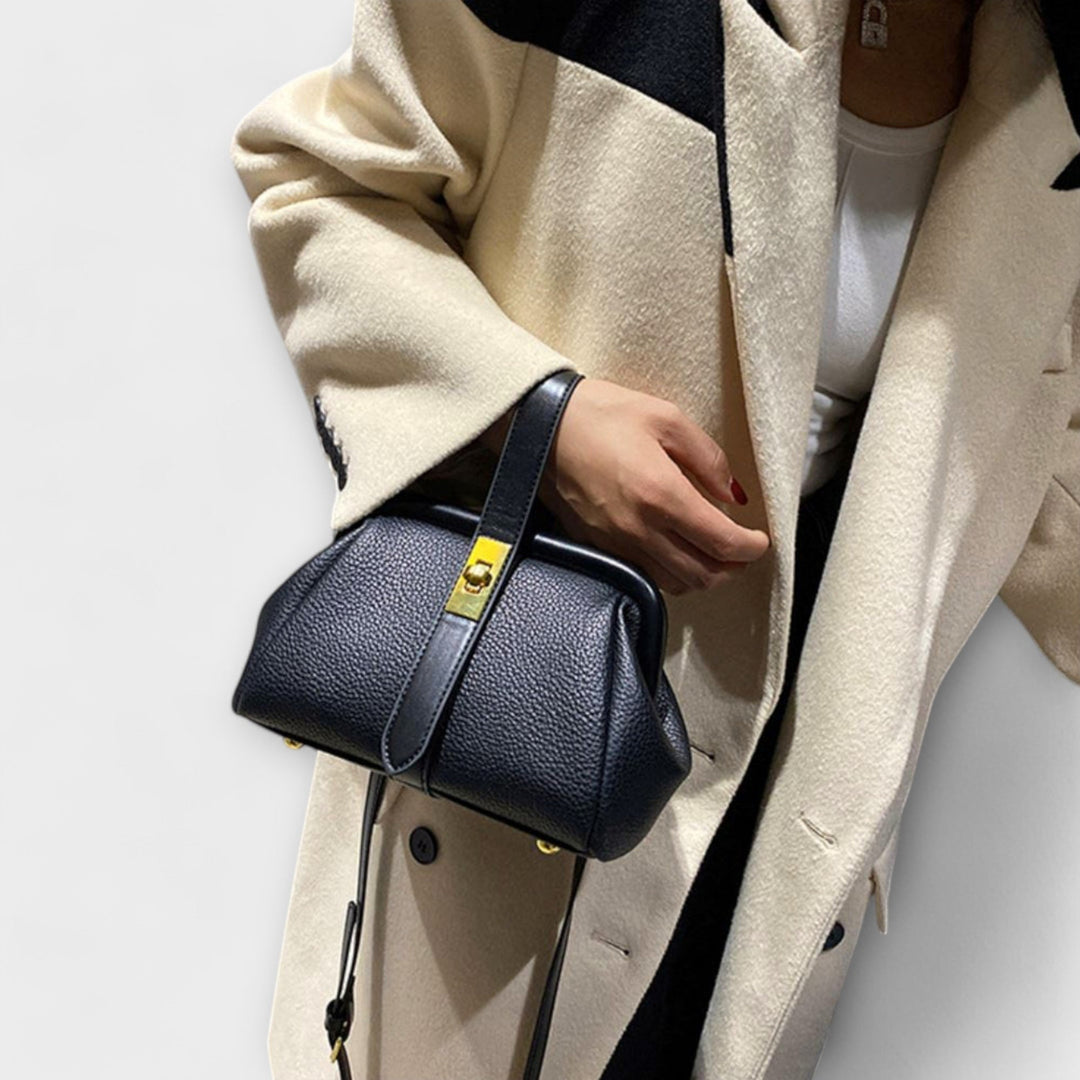 Ophelia | Women's Bag Leather Structured Turn Lock Handbag
