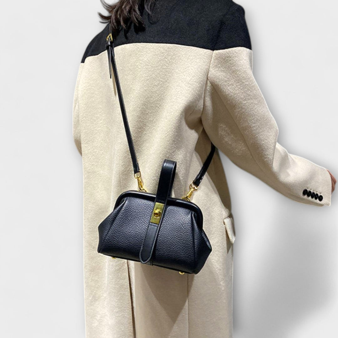 Ophelia | Women's Bag Leather Structured Turn Lock Handbag