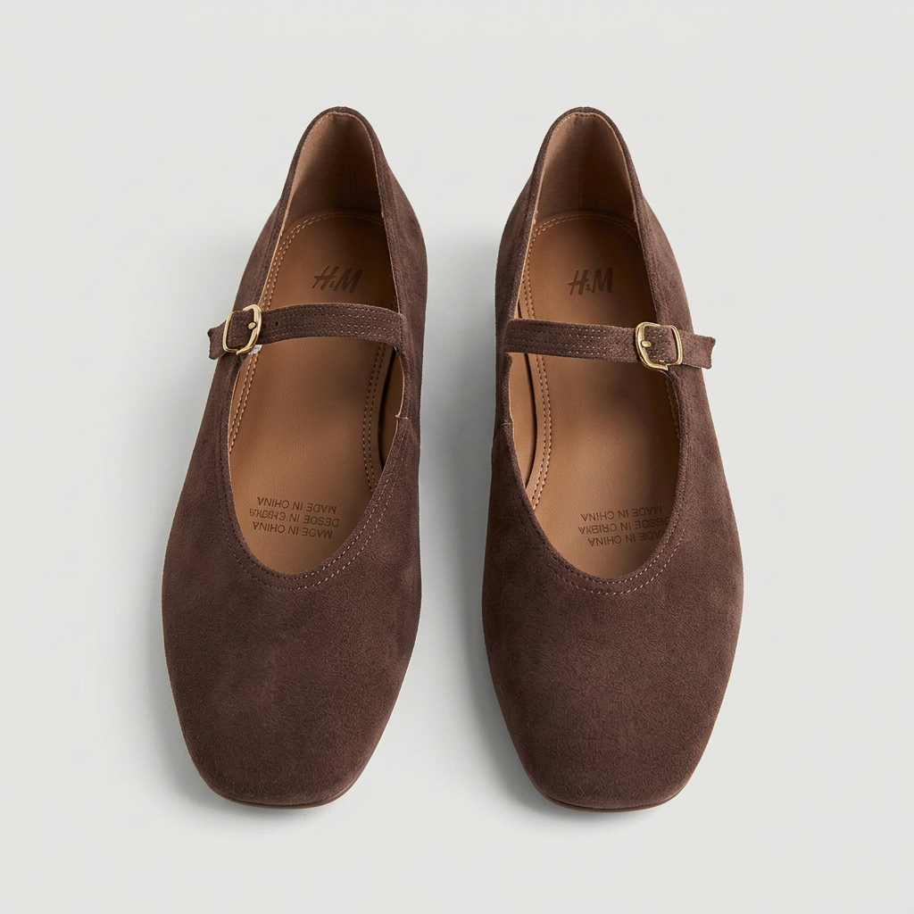 Noelle | Square Toe Suede Mary Jane Orthopedic Flats with Buckle