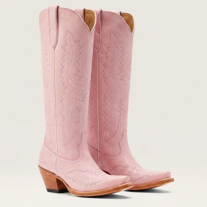 Sabrina | Women's Embroidered Knee High Boots – Western Pointed Toe Style