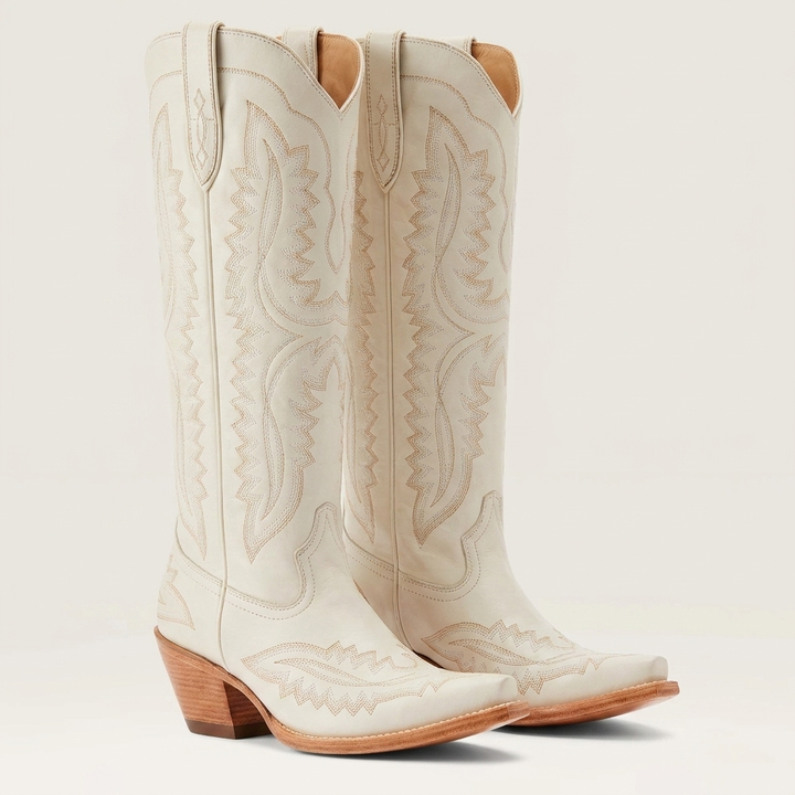 Sabrina | Women's Embroidered Knee High Boots – Western Pointed Toe Style